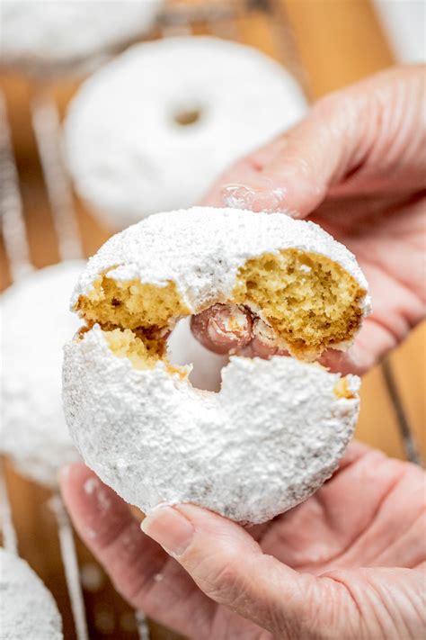 Easy Powdered Sugar Donuts • Dishing Delish