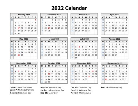 2022 Blank Calendar Printable – PRINTABLE CALENDAR 2023