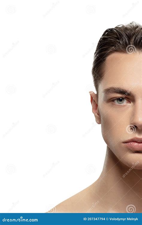 Portrait of Young Man Isolated on White Studio Background. Caucasian Attractive Male Model Stock ...