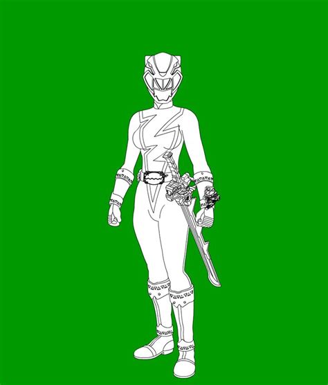 Dino Fury Green Line Art by Yurtigo on DeviantArt | Power rangers dino ...