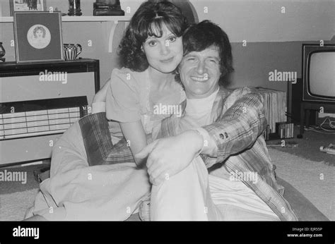 Actress Madeline Smith pictured at home with her boyfriend film actor ...