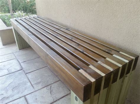 Simple Bench Plans Outdoor Furniture DIY 2x4 lumber Patio Furniture by WoodGears on Etsy https ...