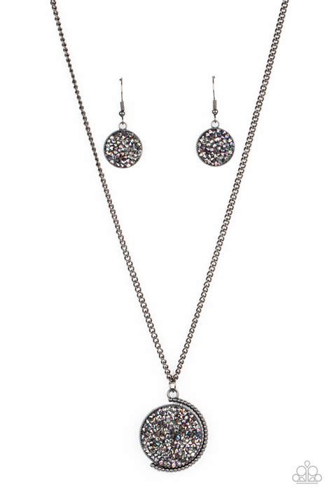Paparazzi "My Moon and Stars" Multi Oil Spill Necklace & Earring Set