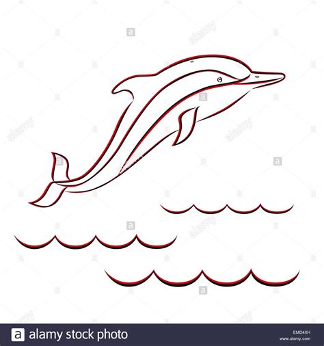 Dolphin drawing hi-res stock photography and images - Alamy