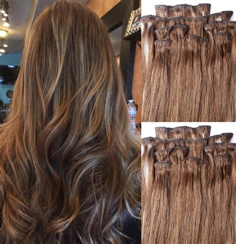 22 Clip in Hair Extensions Real Human Hair 100 gram Clip on for Full Head 7 pieces, 14… | Remy ...