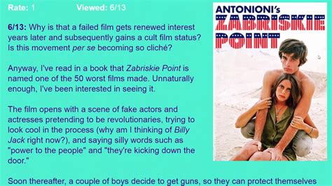 Movie Review: Zabriskie Point (1970) [HD] - YouTube