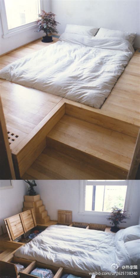 Furniture Raised Platform Around Bed With Built-in Storage Woodworking ...