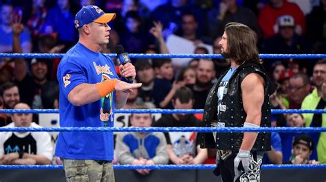 WWE Smackdown: John Cena, AJ Styles face off before Royal Rumble | WWE ...