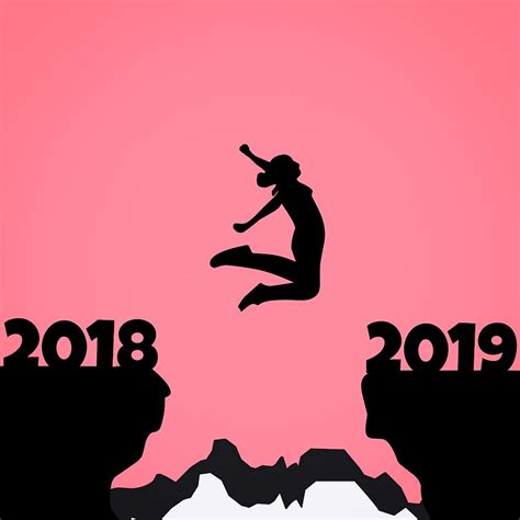 silhouette, jumping, 2018, 2019., new year's eve, new year's day, new year, change | Piqsels
