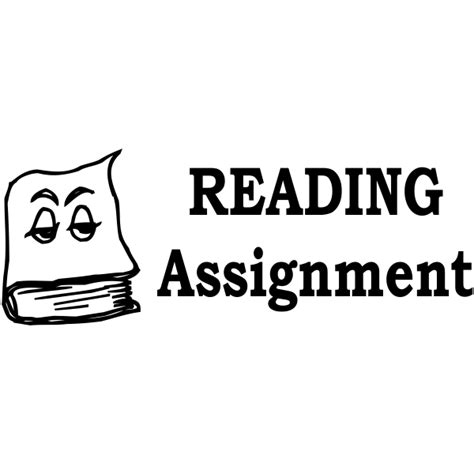 Cartoon Book Reading Assignment Teacher Stamp - Simply Stamps