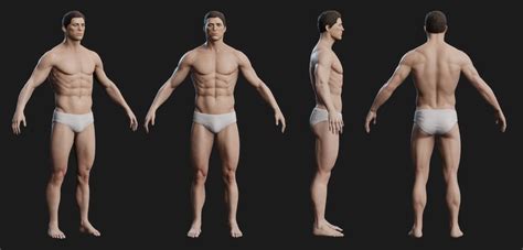 ArtStation - Basic human male model | Game Assets