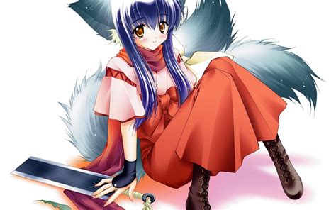 Anime Wolf Girl HD wallpaper