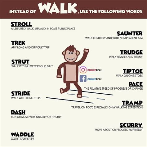 Words to use instead of WALK | Walk synonyms