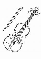 Violin  Musical Instruments Coloring Pages sketch template