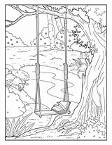 Garden Swing Gallery Coloring Pages For Adults 1 Printable  sketch template