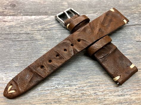 Brown Leather Watch Strap, Leather Brown Strap, Leather Band 18mm/19mm ...