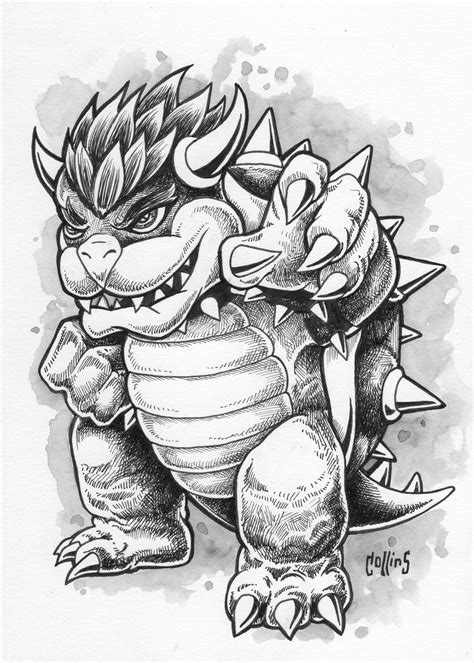 Bowser Super Mario Bros Fine Art Wall Print by Bryan Collins - Etsy ...