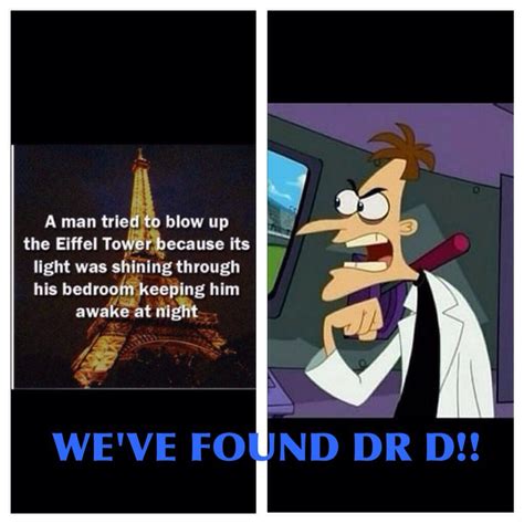 A man once tried to blow up the Eiffel Tower... I think it was Dr ...