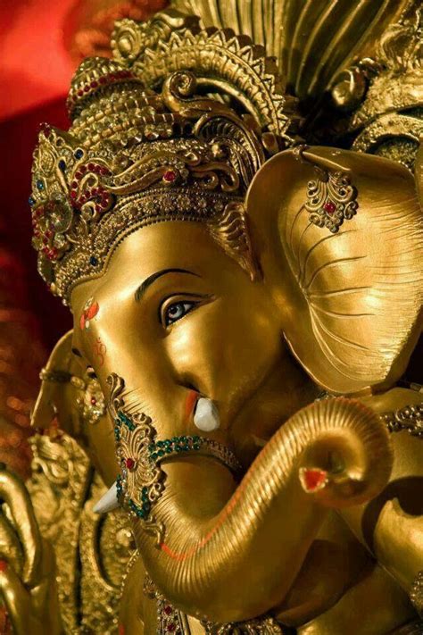 Golden Ganesha Jai Ganesh, Ganesh Lord, Shree Ganesh, Ganesh Statue, Ganesha Art, Ganesha ...