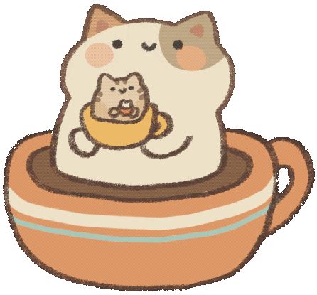 Cat Coffee Sticker for iOS & Android | GIPHY