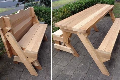 One Piece Folding Bench and Picnic Table Plans Downloadable PDF File - Etsy | Picnic table ...