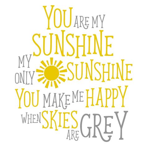 You are my sunshine wall sticker quote | Stickerscape