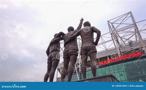 United Trinity Statue at Manchester United Football Ground in Old ...