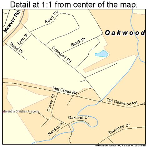 Oakwood Georgia Street Map 1357260