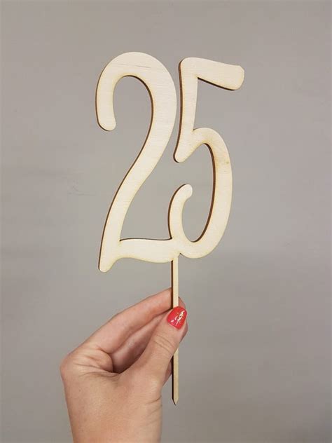 Cake Topper 25 Personalised Number Any Number Cake Topper - Etsy