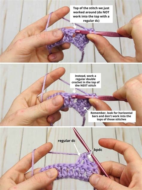 DETAILED Bpdc Tutorial - How to Crochet Back Post Double Crochet