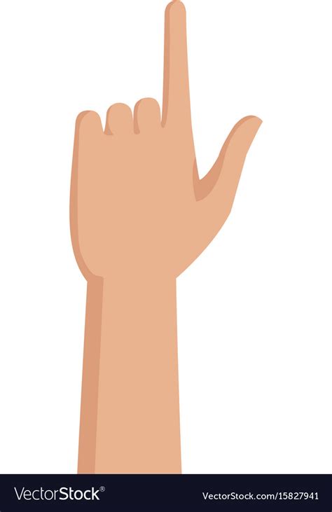 Hand pointing finger up index gesture icon Vector Image