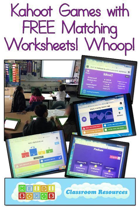 Kahoot Games with Free Matching Worksheets! Whoop! | Kahoot, Resource classroom, Digital learning