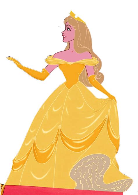 Aurora in Belle's dress - Disney Princess Fan Art (31859314) - Fanpop