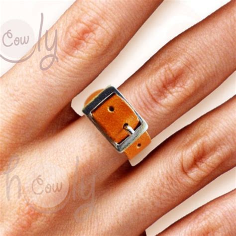 Leather Ring - Etsy