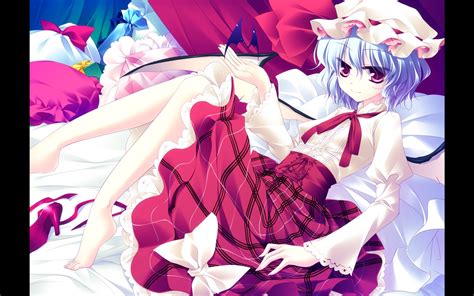 frac motomiya mitsuki touhou remilia scarlet feet wallpaper wings ...