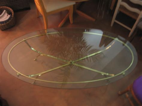 SOLD: Ram's head glass top coffee table | 59.5 x 29.5 x 17 t… | Flickr