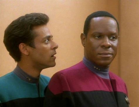 Alexander Siddig and Avery Brooks as Dr. Julian Bashir and Captain Sisko in Star Trek Deep Space ...