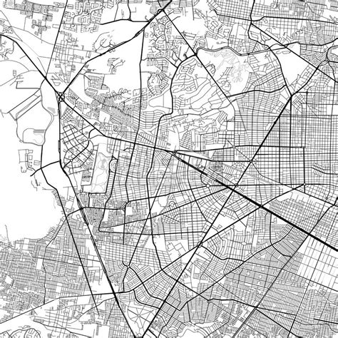 Zapopan, Jalisco, downtown map, light | HEBSTREITS Sketches | Infographic map, Zapopan, Map vector