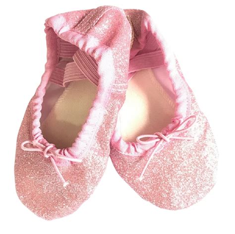 light pink sparkle ballet shoes