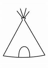 Teepee  Coloring Page sketch template