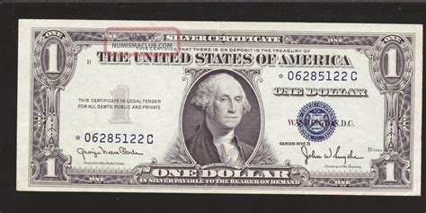 Rare 1935 - D $1 Silver Certificate Star Narrow Back Usa