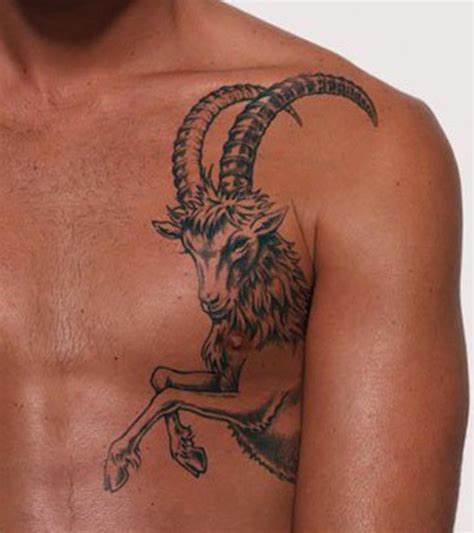 Tribal Capricorn Zodiac Sign Tattoos