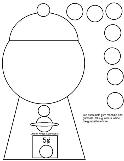 Church House Collection Blog: Gumball Machine Cut Out Craft For Psalms ...