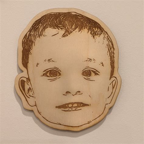 Laser engraved portrait wall hanging – TheMakerBeanCafe