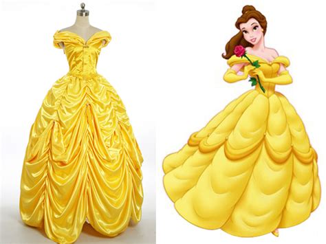 Disney Beauty and the Beast Cosplay Belle Costume Yellow Ball Gown Civil War