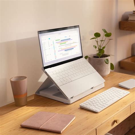 Logitech Casa Pop-Up Desk With A Laptop Stand, Keyboard,