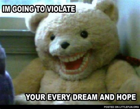 scary teddy bear - Google Search | Scary teddy bear, Funny captions, Funny memes