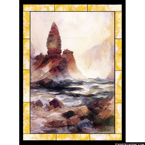 Tower Falls and Sulphur Rock Yellowstone by Thomas Moran