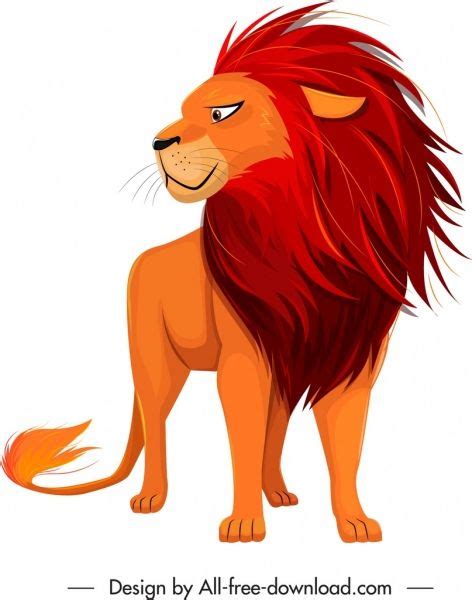 Feline species icon cartoon lion sketch Free vector in Adobe Illustrator ai ( .ai ) format ...
