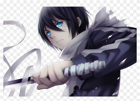 Yato Noragami Render - Anime Boys With Black Hair And Blue Eyes, HD Png Download - 1083x738 ...